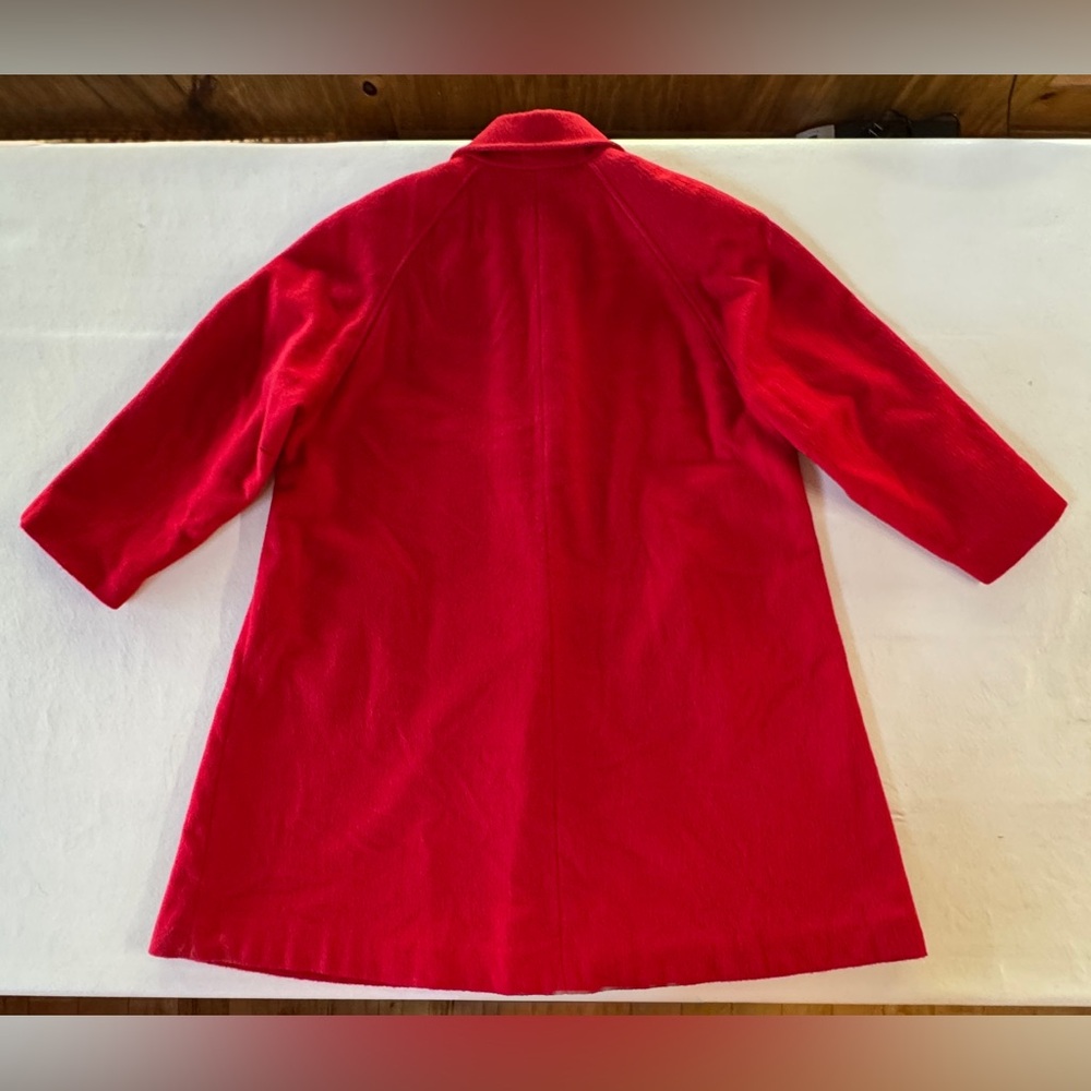 Vintage Mob Wife Jackie O Leslie Fay Swing Coat Wool Blend ‘50s ‘60s USA (L~XL) - Picture 9 of 17